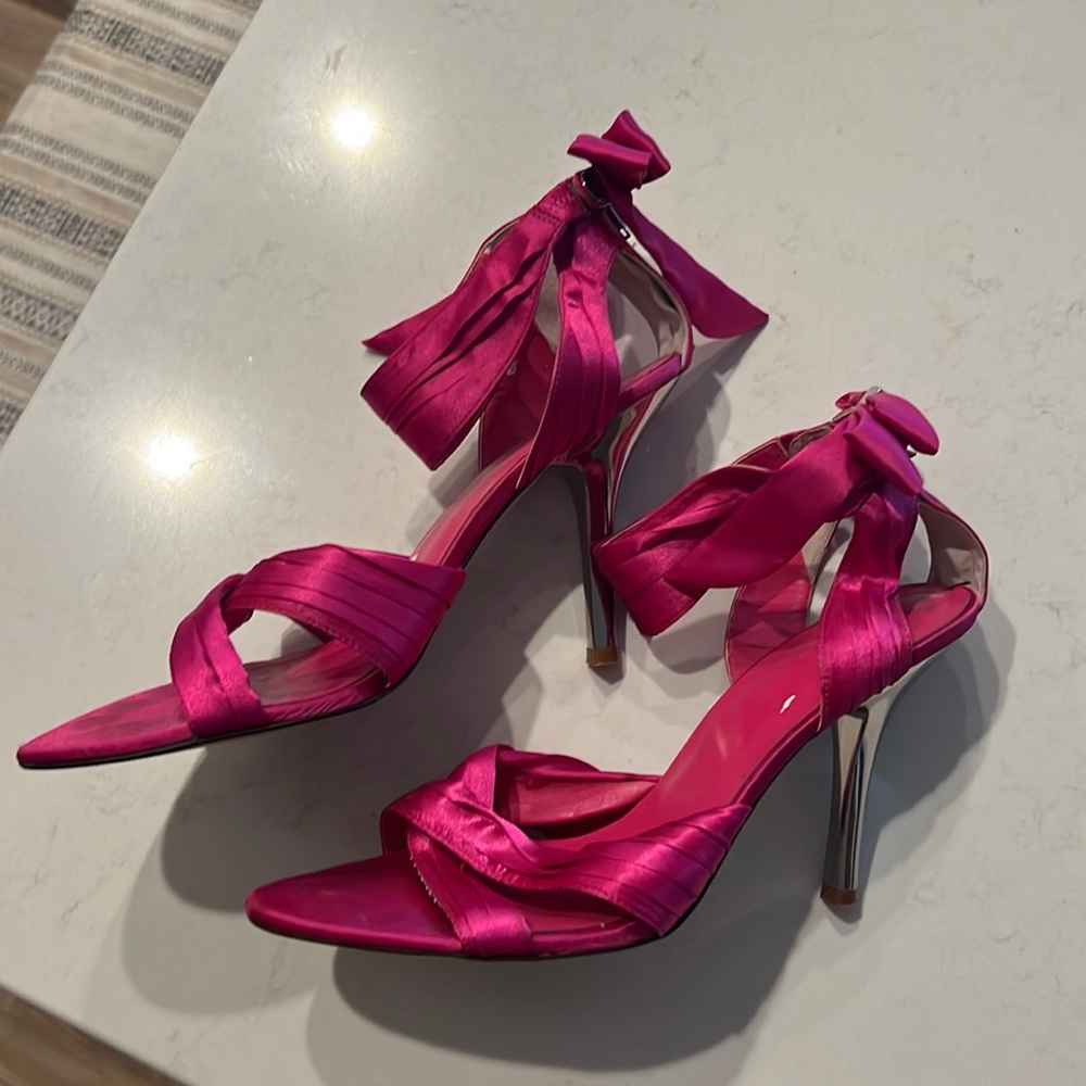 Pink Bow Heels